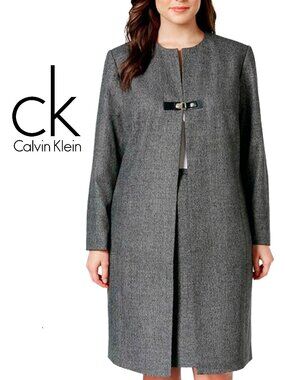 CALVIN KLEIN ~ Buckle-Front Topper Jacket Blazer ~ 16W ~ NWOT